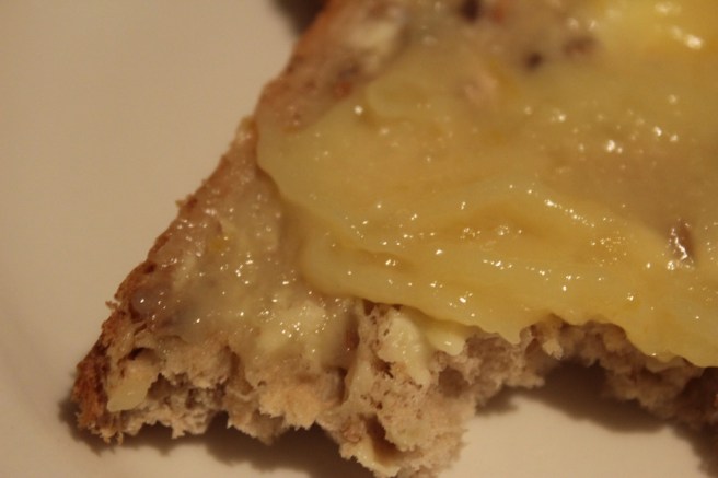 Lemon curd on toast Lemon curd on toast