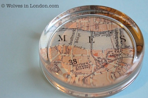map paperweight DIY