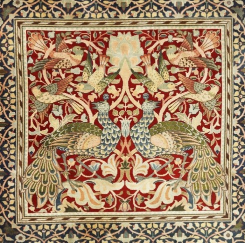 Peacock and bird carpet, William Morris