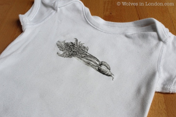 Print your own carrot babygrow