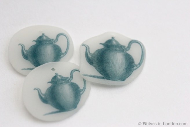 Shrink plastic teapots