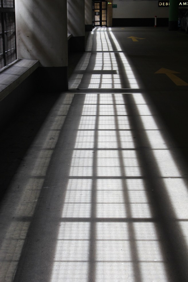 Sunlight in car park