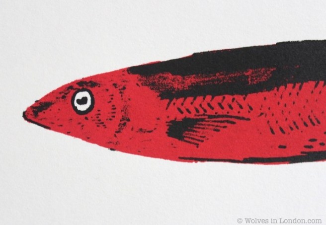 Fish face screen print