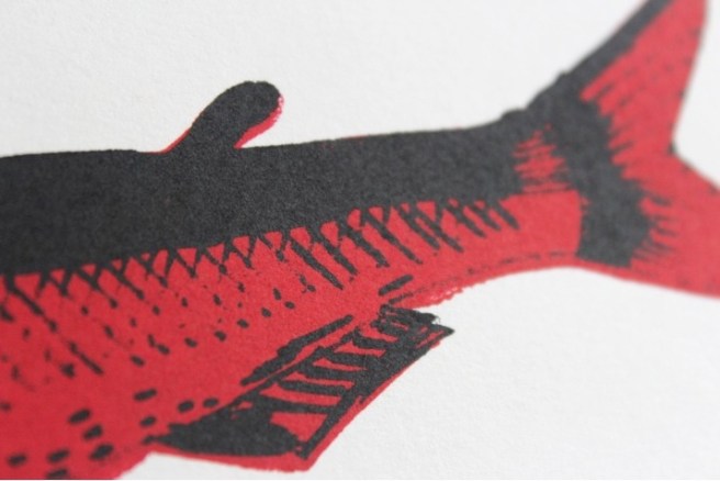 Screen print close up