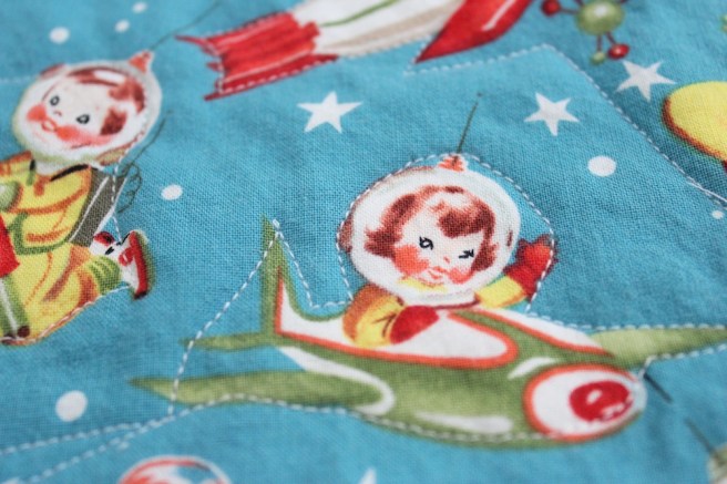 Quilted retro burp cloth