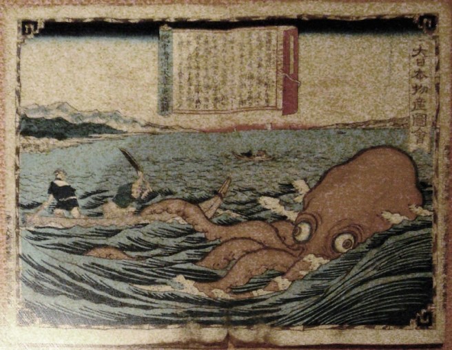 Octopus Japanese woodblock print