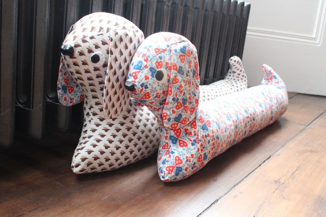 Two dog draught excluders