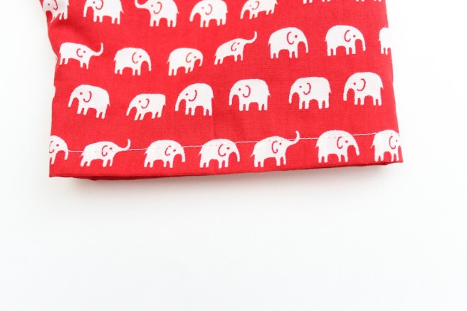 Hem of elephant trousers