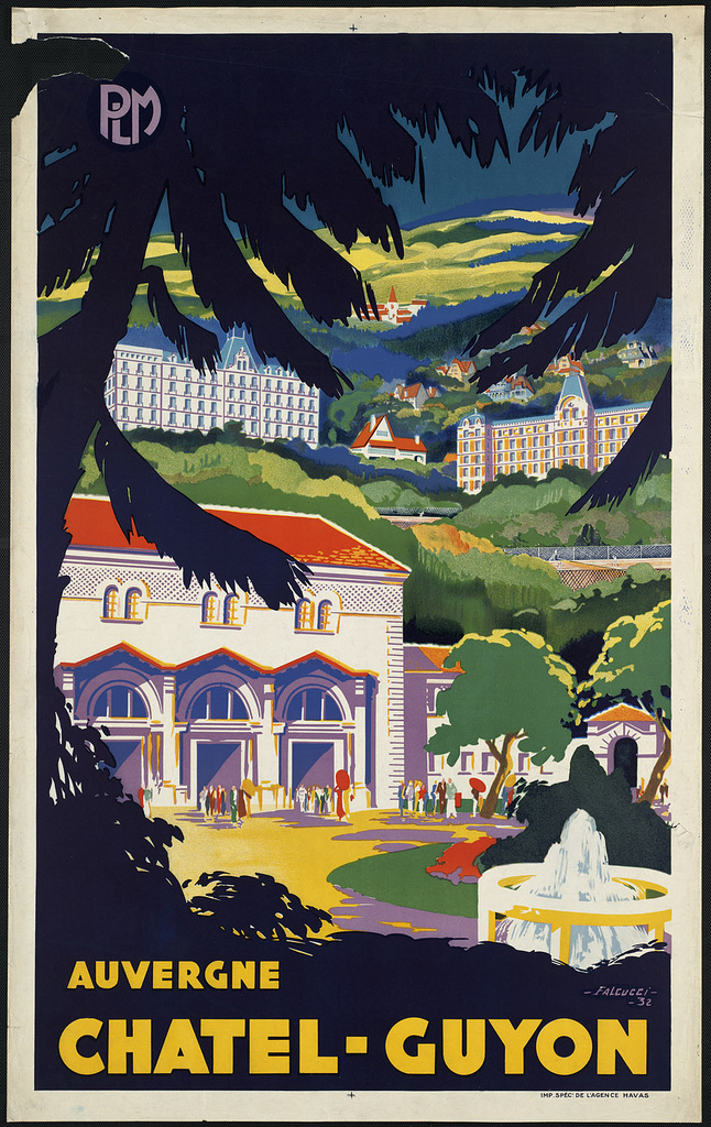 France vintage travel poster