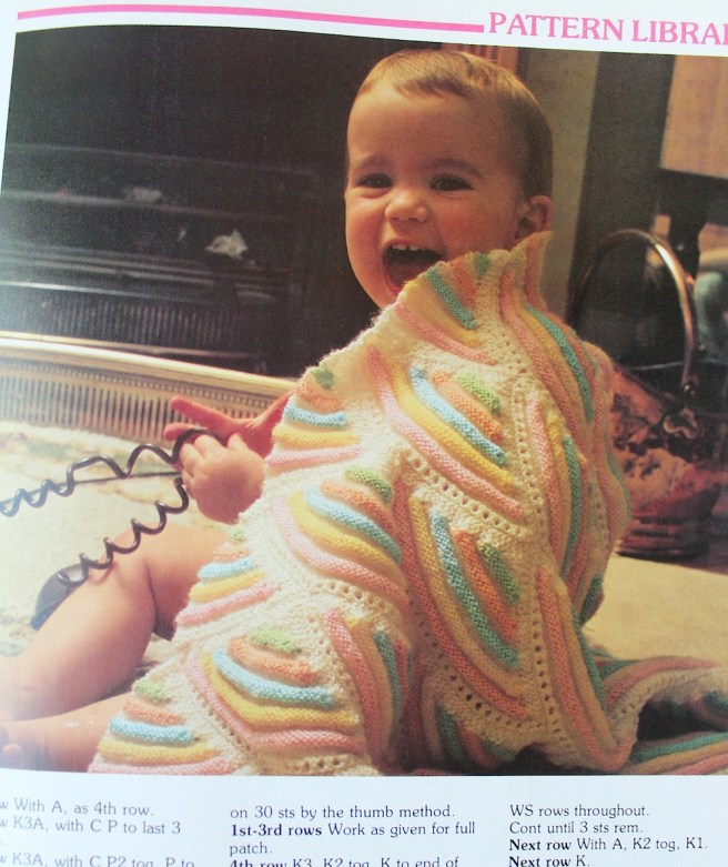 Retro baby blanket pattern