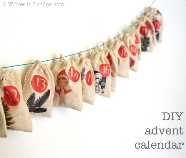 DIY advent calendar tutorial from Wolves in London