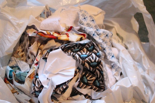 Fabric scrap bag