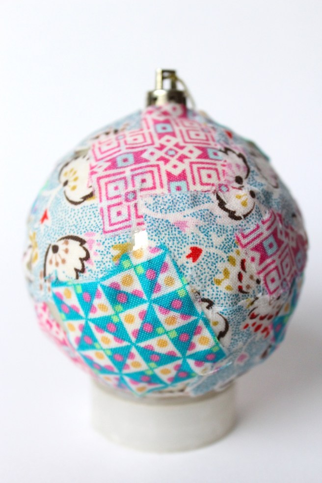 DIY fabric baubles