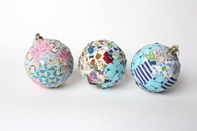 DIY fabric baubles