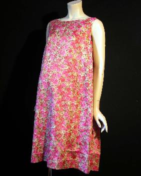 Pink rose maternity dress