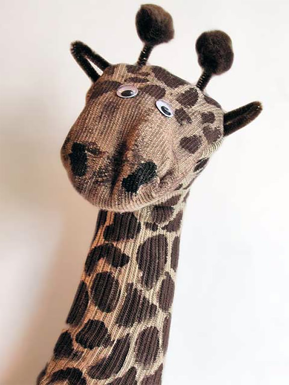 Sock puppet giraffe