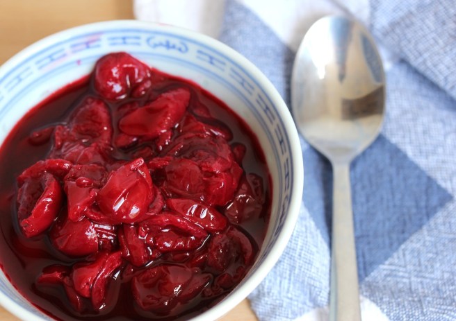 Morello cherry compote
