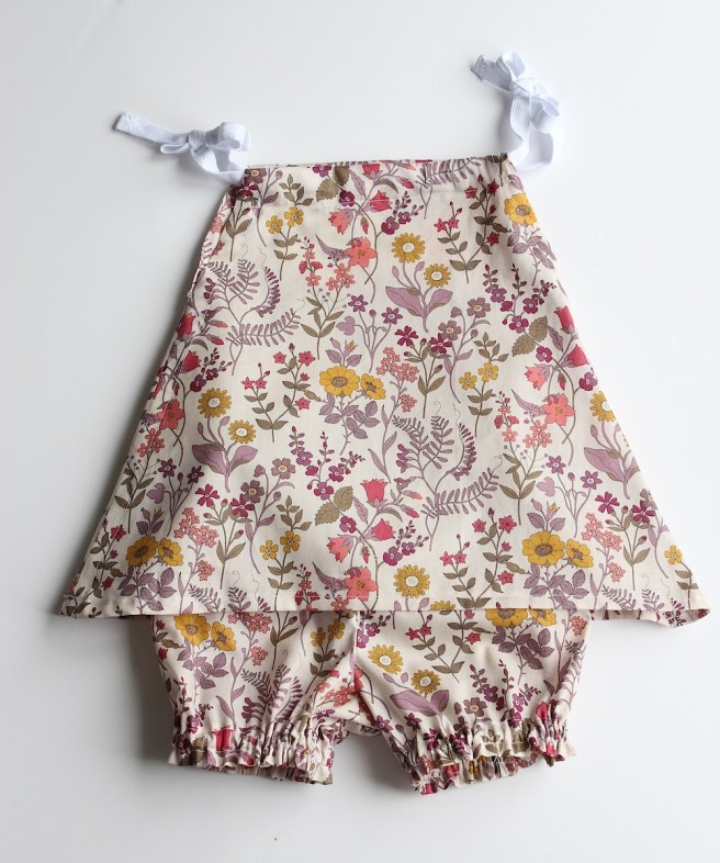 Homemade baby present, Liberty print dress and bloomers | Wolves in London