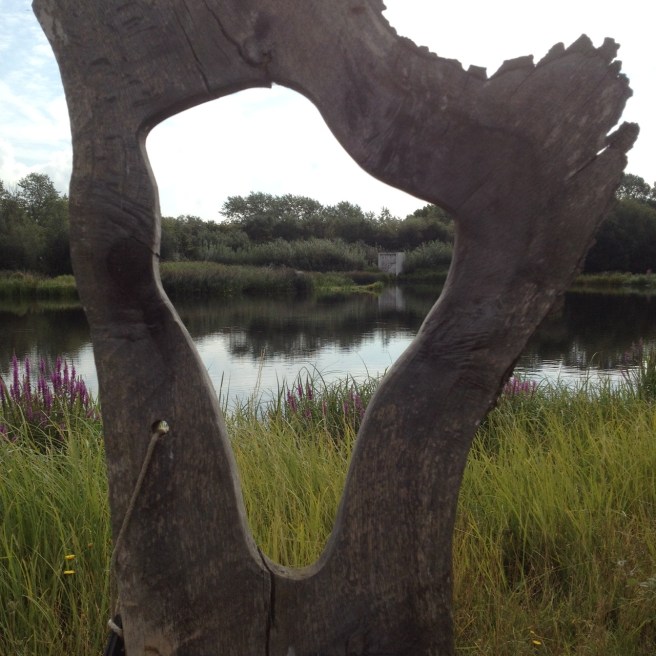 Wood sculpture at London Wetland Centre