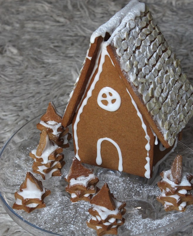 Homemade gingerbread house